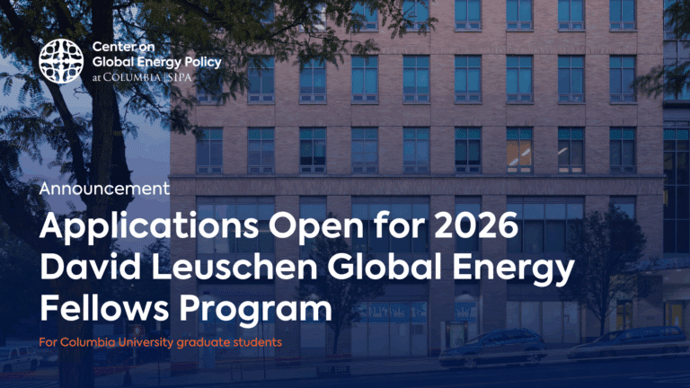 Applications Open for 2026 David Leuschen Global Energy Fellows Program